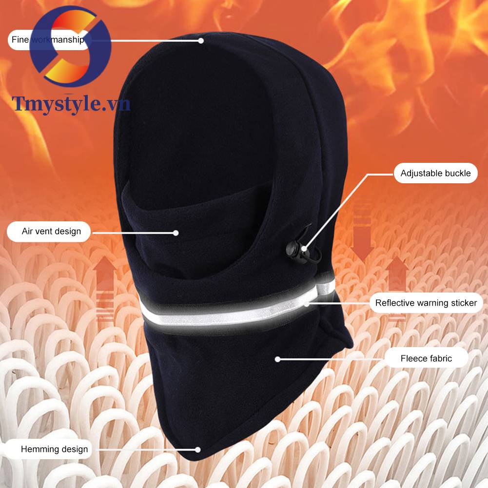 Mũ Balaclava Lót Lông Cừu Giữ Ấm Thời Trang Mùa Đông Cho Nam Và Nữ