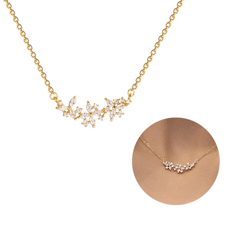 Ygt Vòng Cổ Choker Bằng Thép Titan Mặt Hình Cánh Hoa Đính Đá Zircon Sang Trọng Thời Trang Cho Nữ