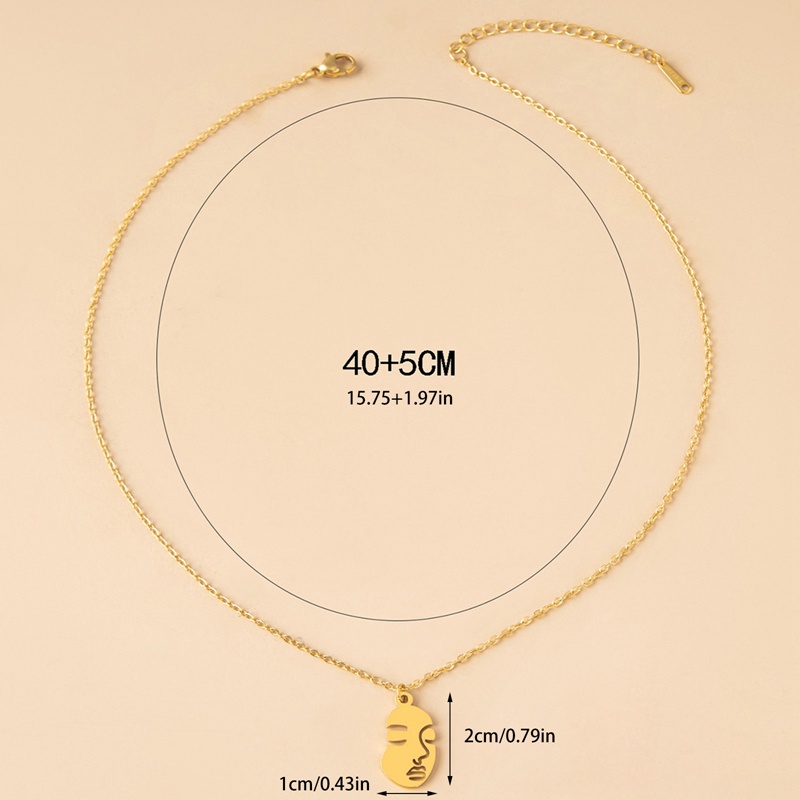 Ygt Vòng Cổ Choker Bằng Thép Không Gỉ Mặt Trừu Tượng Tinh Tế Thời Trang Cho Nữ