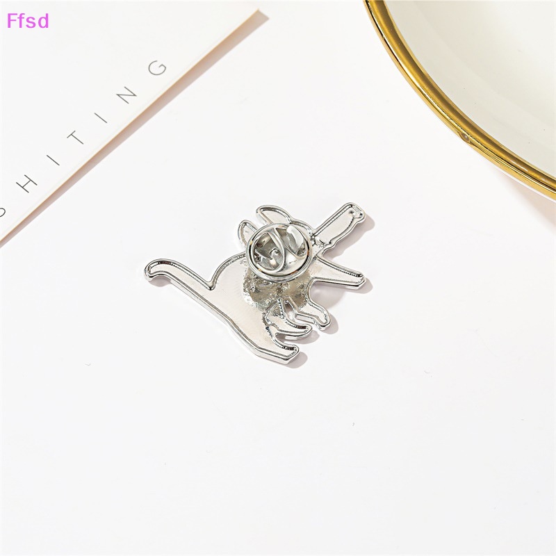 {Ffsd} Ghim Cài Áo Tráng Men Hình Mèo Đen Hoạt Hình Sáng Tạo * Bán Chạy
