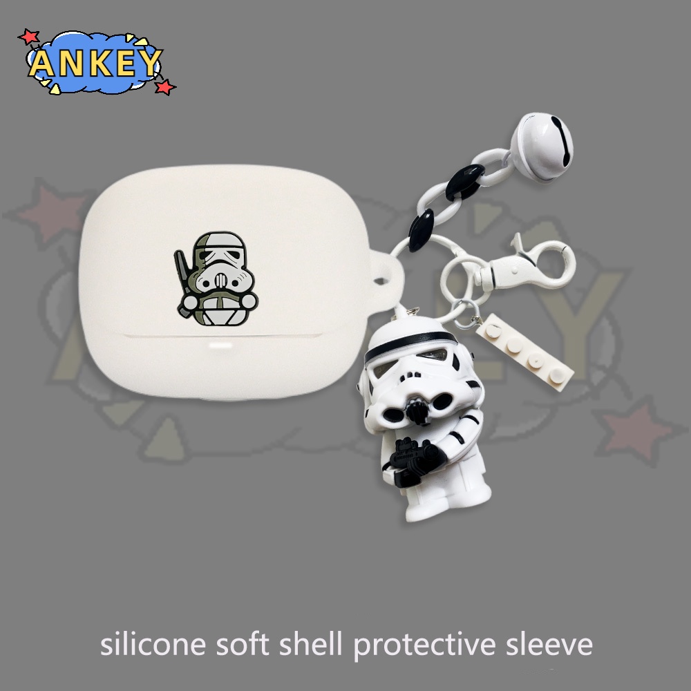 For Baseus Bowie M2s M2 M2+ E9 W3 Case Earphone Silicone Case White Soldier Earbuds Soft Protective Headphone Cover Headset Skin