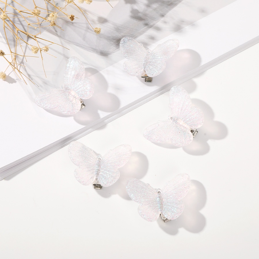 Set 5 Kẹp Tóc Nhựa Hình Bướm Dễ Thương Cho Bé Gái