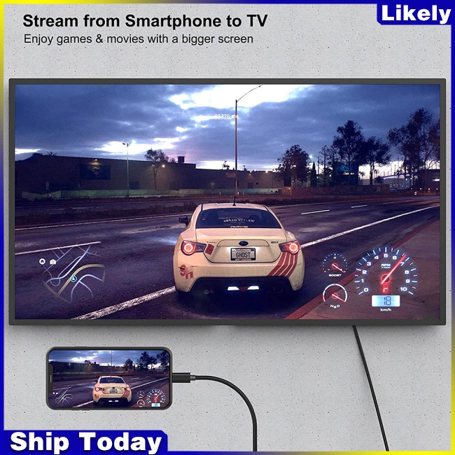 Dây Cáp Chuyển Đổi Usb Type C Sang Cổng 4k 60hz Usb C Dài 1.8M Chuyên Dụng Cho Laptop / Điện Thoại / Máy Chiếu