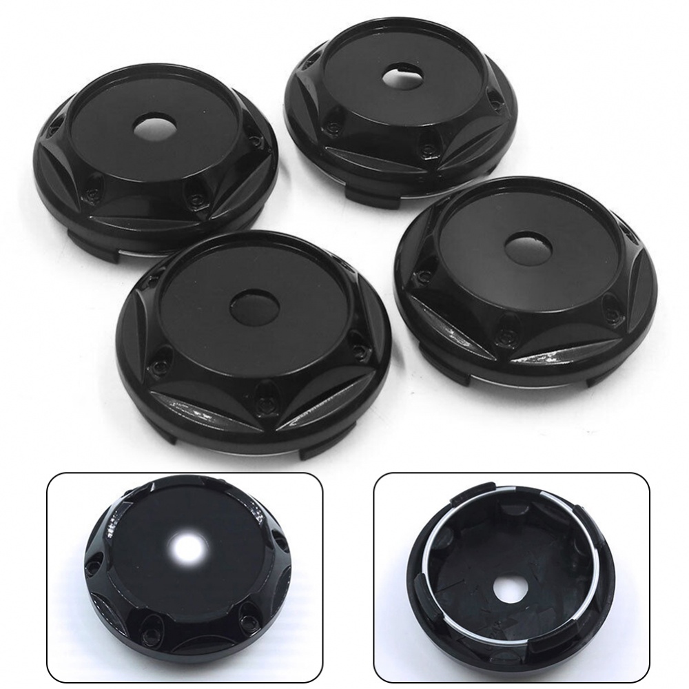 Set 4 Nắp Đậy Trục Bánh Xe Hơi Màu Đen / Chrome