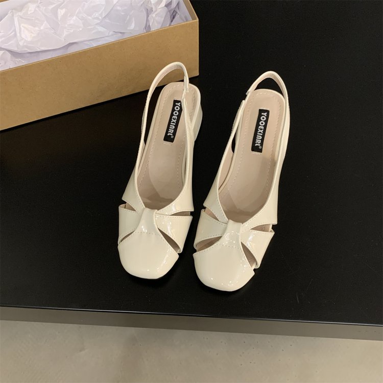 Sandal Đế Thấp 3cm Chất Liệu Cao Su PU Cho Nữ