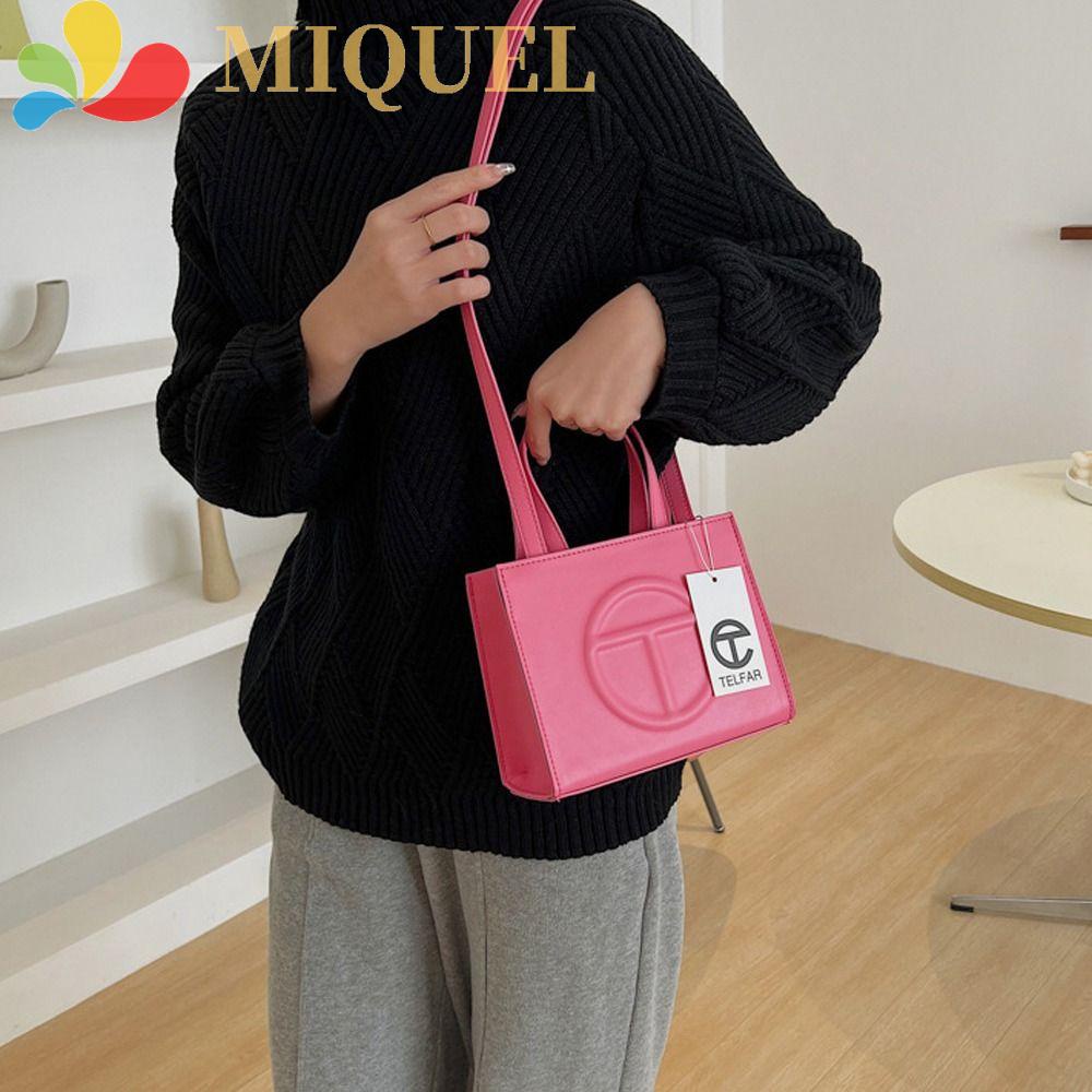 MIQUEL Túi Đeo Chéo Da PU Sức Chứa Lớn In Chữ Thời Trang Đường Phố