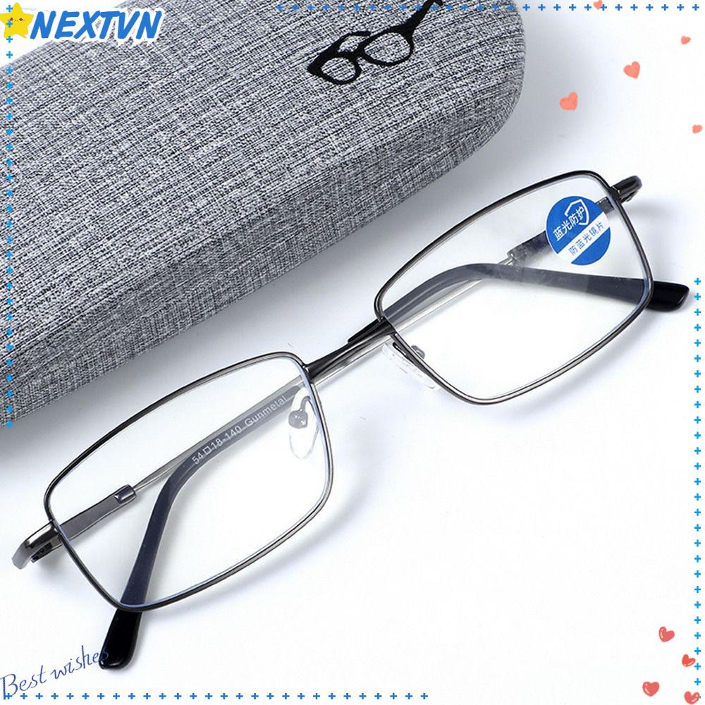 NEXTVN Mắt Kính Đọc Sách Gọng Vuông Bằng Kim Loại Ánh Sáng Xanh Chống Ánh Sáng Xanh Nhỏ Gọn Bảo Vệ Mắt Hyperopia Dành Cho Nam Nữ