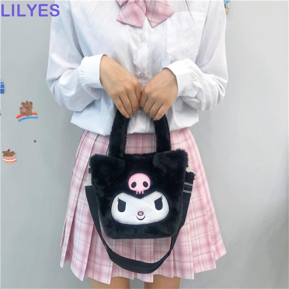 LILYES Túi Xách Đeo Chéo Vai Sức Chứa Lớn Họa Tiết Hoạt Hình Melody Cinnamoroll Tai Đơn Có Thể Điều Chỉnh Kích Thước Cho Nữ