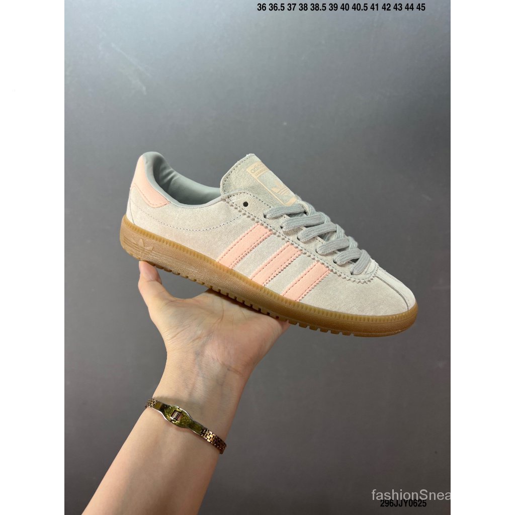 Three - Giày sneakers Bermuda Cỏ Đơn Màu Xám Nhạt Phong Cách retro