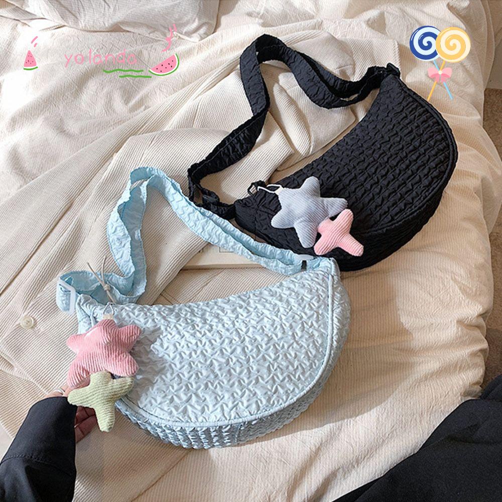 YOLA Túi Đeo Vai / Kẹp Nách Mềm Màu Trơn Thời Trang Cho Nữ