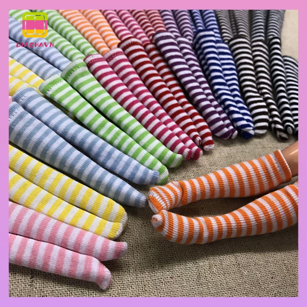 DIACHAVN 1 Đôi Tất Sọc Thời Trang Cho Búp Bê