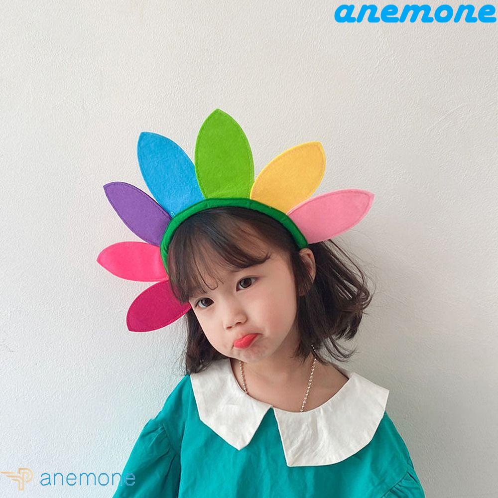 ANEMONE Băng Đô Hoa Hướng Dương Nhiều Màu Dễ Thương Cho Bé