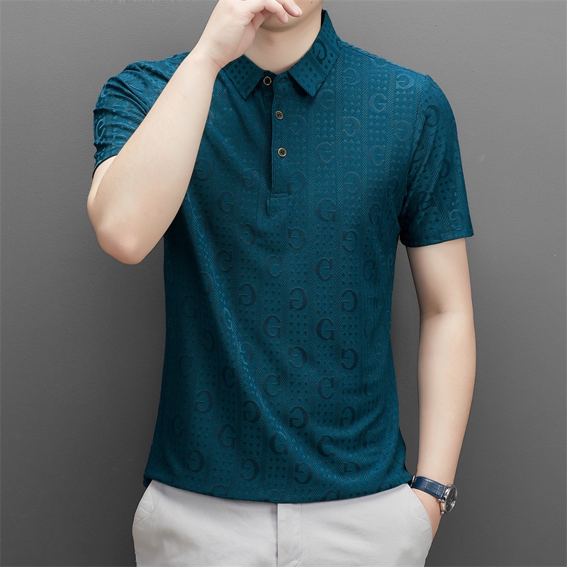 Áo Thun POLO Mỏng Tay Ngắn Cỡ Lớn Thoáng Khí Thời Trang Cho Nam