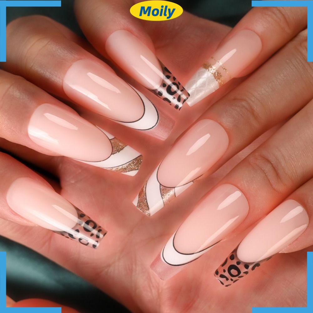 MOILYVN Bộ 24 Móng Tay Giả Che Phủ Toàn Diện DIY