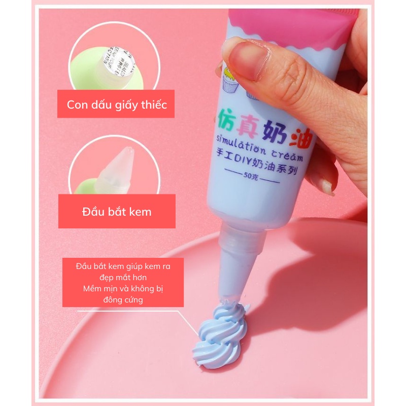 Kem keo, kem thạch trang trí toploader, ốp điện thoại loại 50gram tặng đầu bắt keo - KĐ