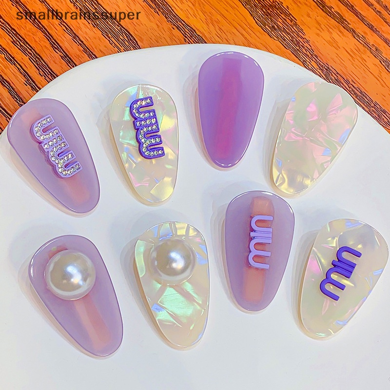 Kẹp Tóc Nhỏ Màu Tím Hình Giọt Nước Đơn Giản Thời Trang Cho Nữ SBS