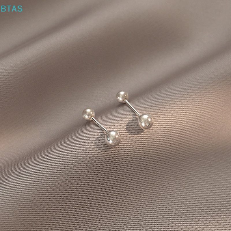 1 Cặp Bông Tai Dạng Xoắn Ốc Đính Hạt Bạc Đơn Giản Cho Nữ
