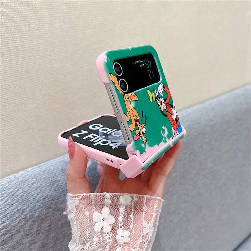 Ốp Điện Thoại Họa Tiết Hoạt Hình Mickey Goofy Cho Samsung Galaxy Z Flip 5 Z Flip 4 Z Flip 3 ZFlip3 ZFlip4 ZFlip5