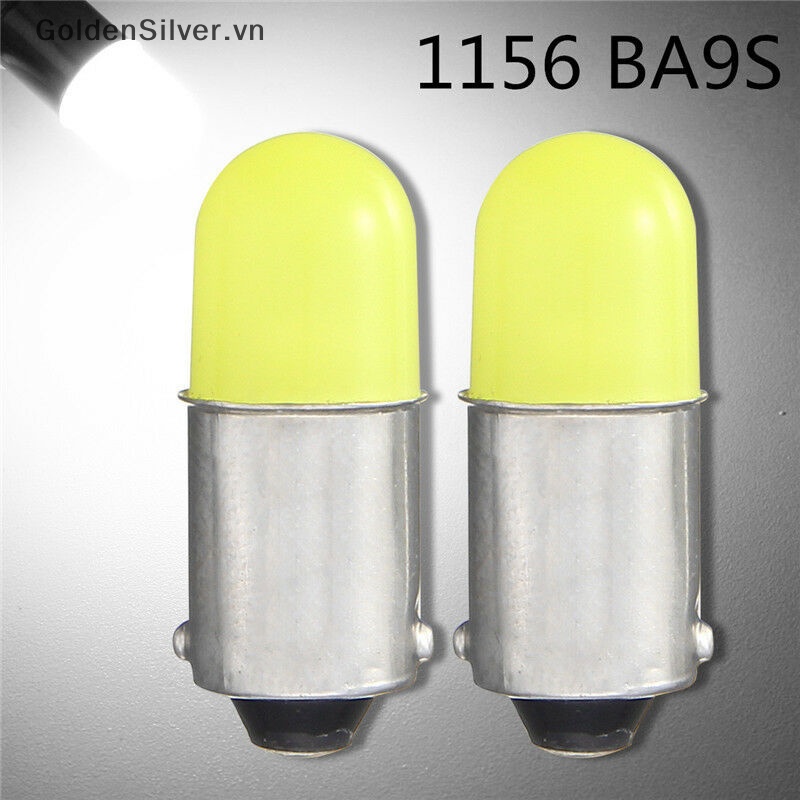 Set 2 Bóng Đèn Xi Nhan Ánh Sáng Vàng Bạc 1156 BA9S P21W COB 12V Cho Xe Hơi