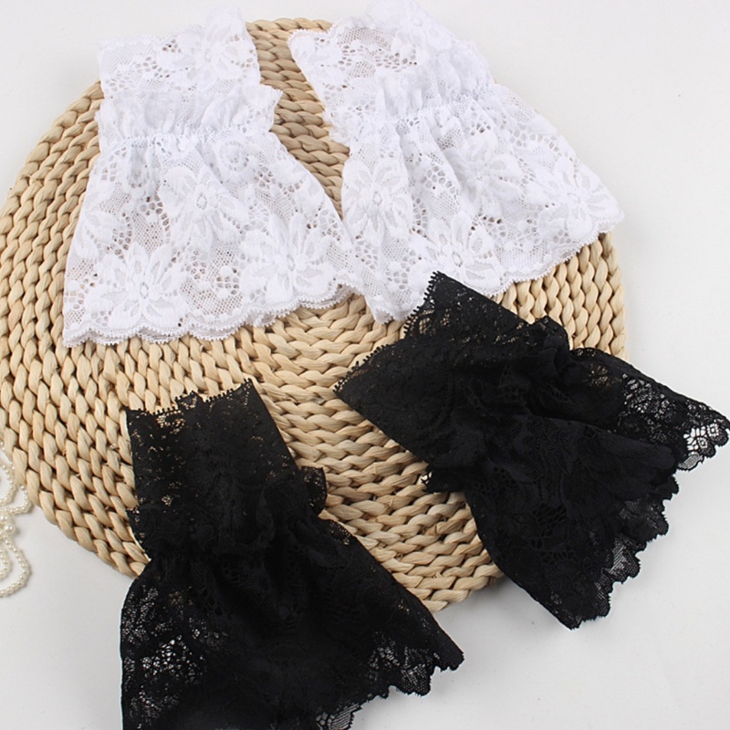 Găng Tay Len Khoét Lỗ Họa Tiết Ren Có Thể Tháo Rời Trang Trí Cho Nữ