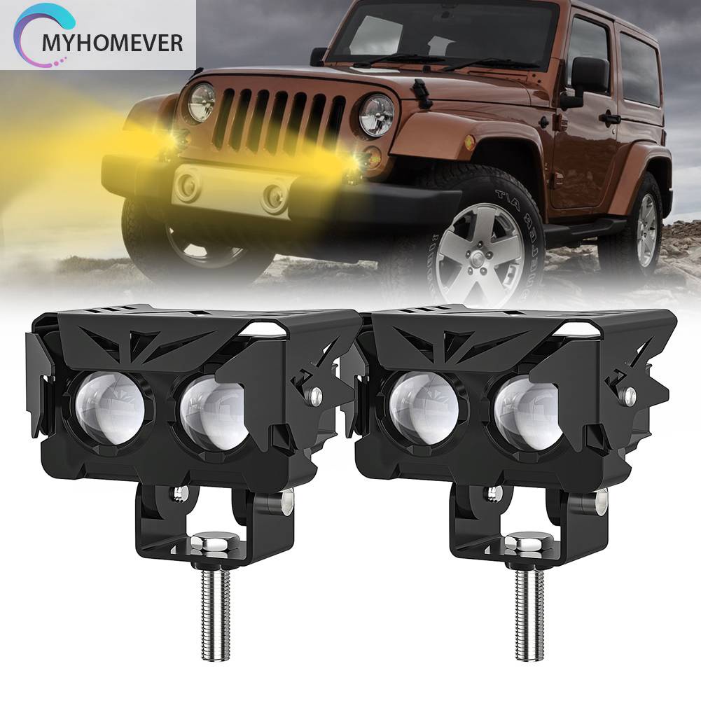 Set 2 Đèn LED Sương Mù Siêu Sáng Dành Cho Xe Mô Tô Jeep 4x4