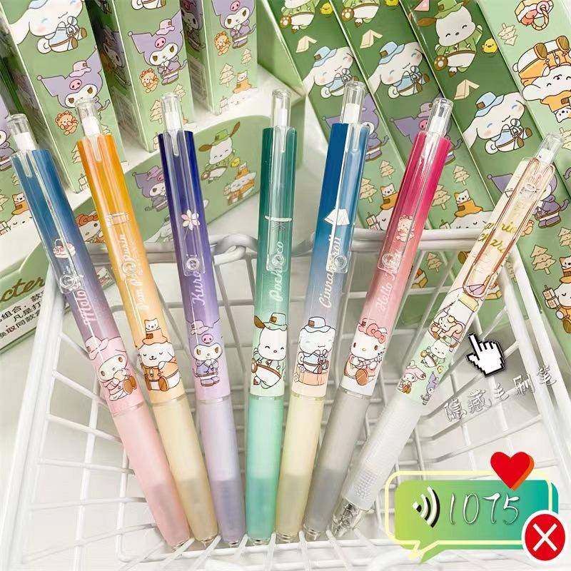 SANRIO 1 Bút Mực Gel Họa Tiết Hoạt Hình Kuromi Cinnamoroll Pom Pom Purin Pochacco Dễ Thương Dùng Làm Quà Tặng Sinh Nhật / Cắm Trại
