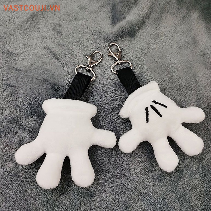 Móc Khóa Hình Búp Bê Nhồi Bông VASTJI Màu Trắng Dễ Thương