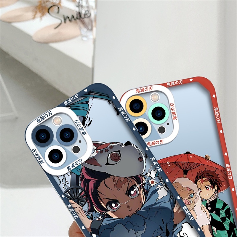 Ốp Điện Thoại Silicon Mềm Trong Suốt Hình Anime Demon Slayer Tokitou Muichirou Kokushibou Cho Samsung Galaxy J7 Prime J4 J6 Plus A12 5G
