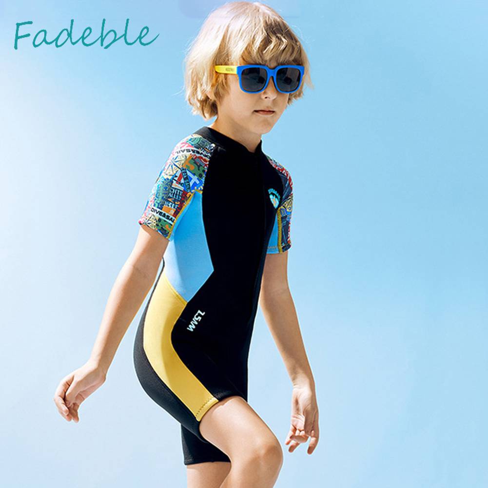 Bộ Đồ Lặn Thể Thao Bằng Cao Su Tổng Hợp Co Giãn Chống Lạnh Chống Nước Cho Trẻ Em