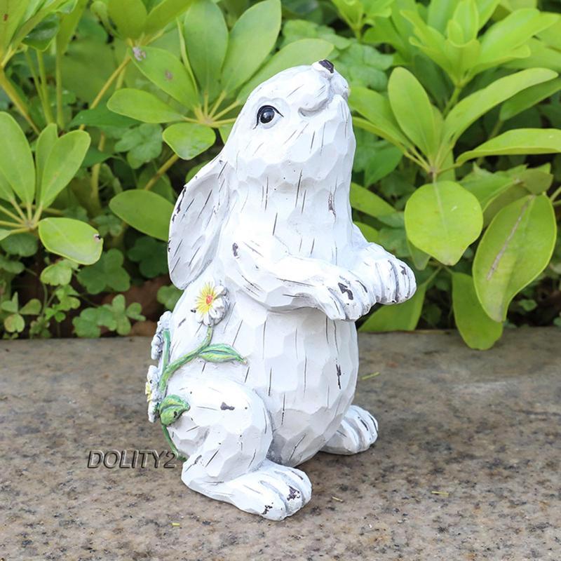 Tượng Hình Thỏ Bằng Nhựa Resin Trang Trí Trong Nhà / Ngoài Trời