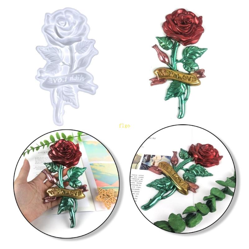 Khuôn Silicone Làm Mặt Dây Chuyền Hình Hoa Hồng Độc Đáo