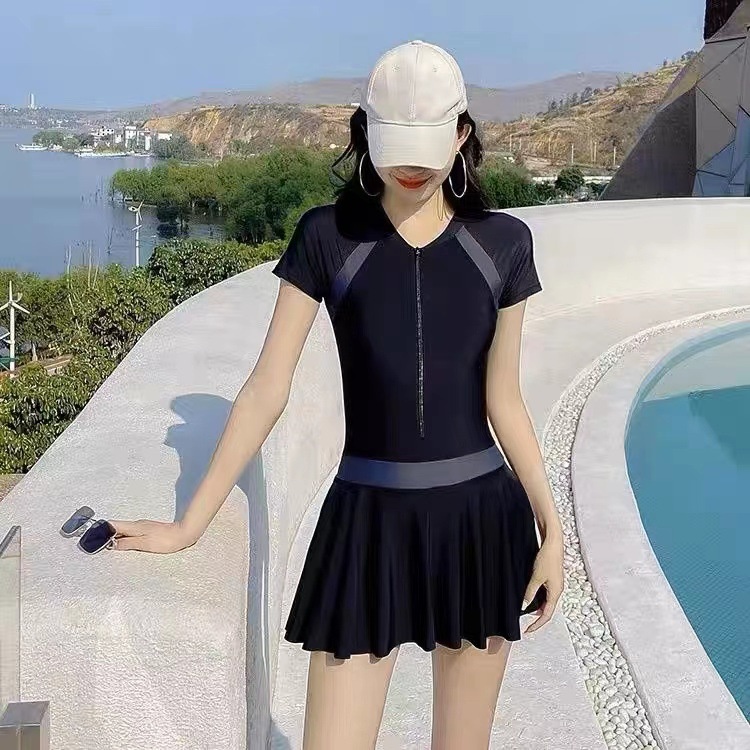 Bộ Đồ Bơi Một Mảnh Màu Sắc Tương Phản Có Đệm Ngực An Toàn Cho Nữ