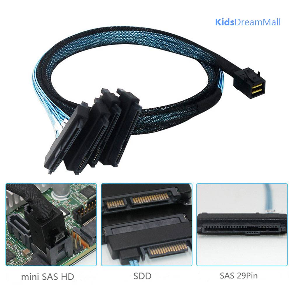 Cáp ChuyểN ĐổI Minis HD SFF-8643 36P Sang 4SFF-8482 29 15P SAS SATA, 0.5m / 1m