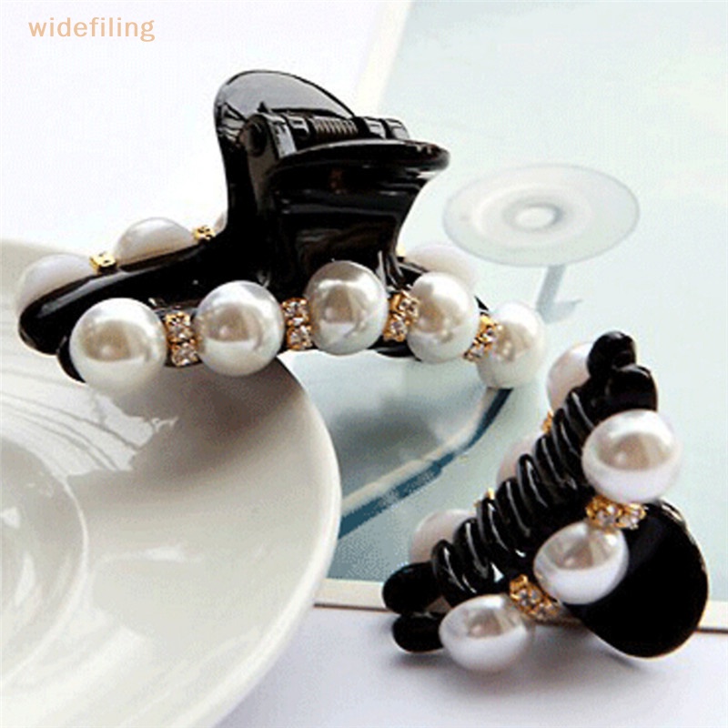 Kẹp Tóc Đính Ngọc Trai Đen Phong Cách Hàn Quốc Cho Nữ