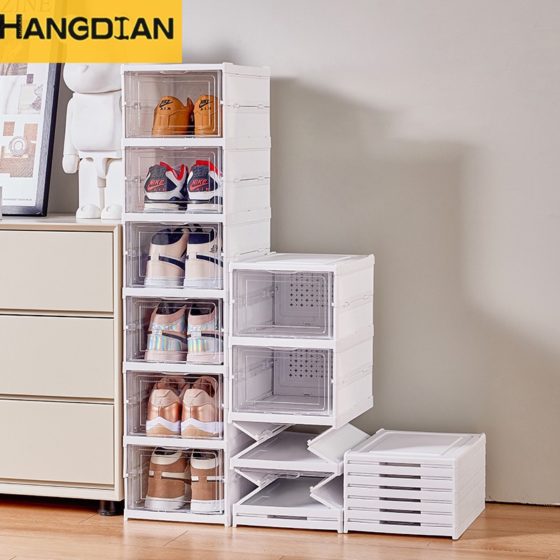 Hộp Đựng Giày Bằng Nhựa Trong Suốt Có Nắp Đậy Tiện Dụng