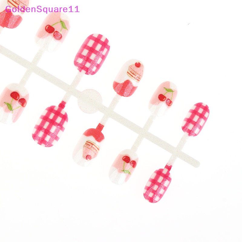 Móng Tay Giả Mạ Vàng Họa Tiết Hoạt Hình Dễ Thương Cho Bé