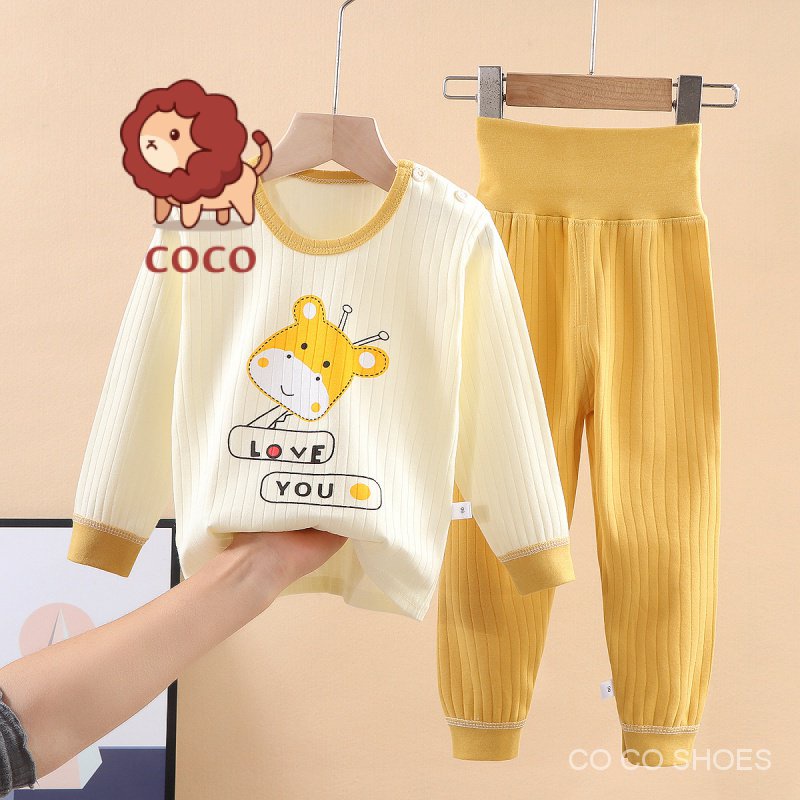 Bộ Đồ Lót Cotton Nguyên Chất Eo Cao Dáng Dài Phong Cách Hàn Quốc Cho Bé Gái