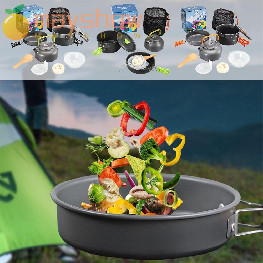 MAYSHOW Bộ Tô Muỗng Nĩa Bằng Hợp Kim Nhôm Có Thể Gấp Gọn Tiện Lợi Khi Đi Dã Ngoại