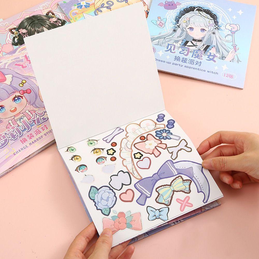 MXMUSTY Sticker Dán Trang Trí Sách DIY Hình Khuôn Mặt Hoạt Hình Dễ Thương Có Thể Tái Sử Dụng