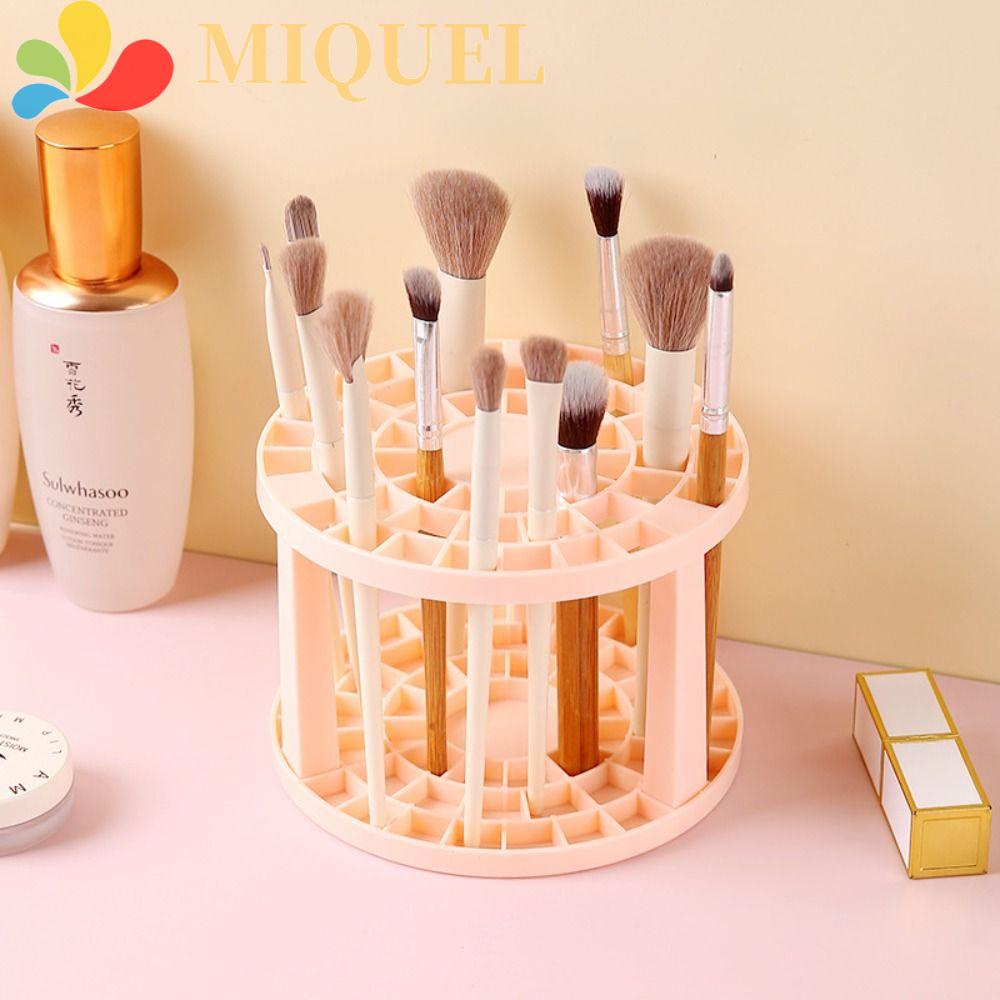 MIQUEL Giá Đỡ Cọ Trang Điểm Nhiều Lỗ Bằng Nhựa Tiện Lợi Dành Cho Nữ