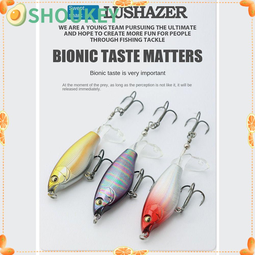 SHOUKEY Mồi Cánh Quạt Xoay Bề Mặt 2023 Popper 6.5g / 8cm 12g / 9cm Gắn Kèm Lưỡi Câu Bass