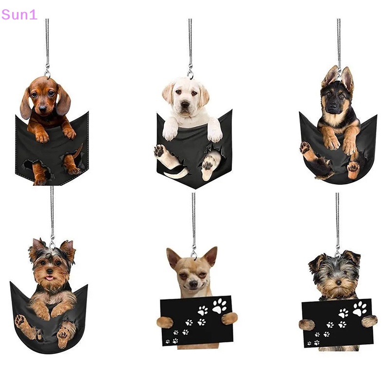 Sun1 > 2023 Móc Treo Trang Trí Nội Thất Xe Hơi Hình Chú Cún Mini Xinh Xắn