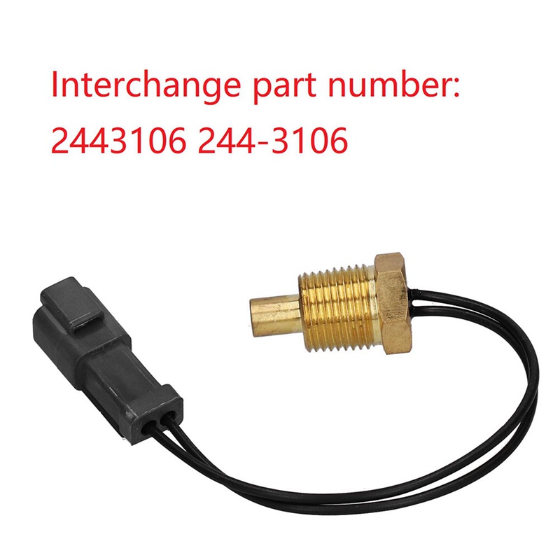Bộ Cảm Biến Nhiệt Độ 1 Mảnh Màu Vàng Và Đen 1 Cái 2443106 Phụ Kiện Kim Loại 244-3106 Chuyên Dụng Cho Caterpillar CAT 414E 416D 416E 416F 420D 420E 420F 422E 422F 424D