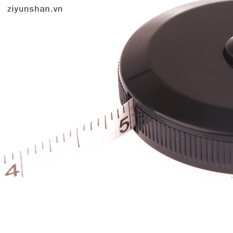 Thước Dây Bằng Nhựa Hai Mặt Màu Đen Mini 1.5m 60inch Có Thể Thu Gọn Tiện Dụng