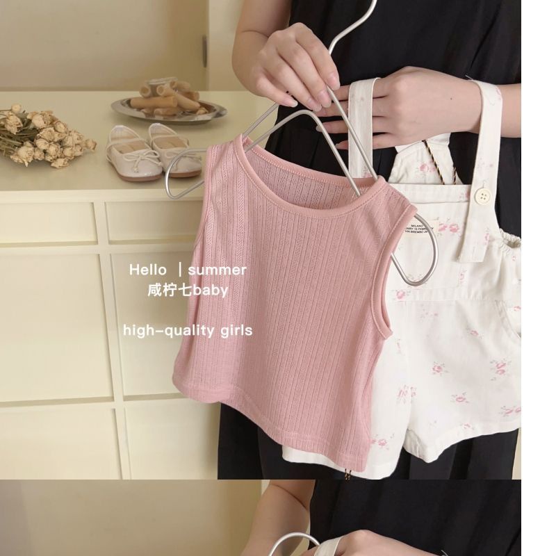 Cô Gái Mới Năm 2023 Quần Yếm Hoa Trẻ Em