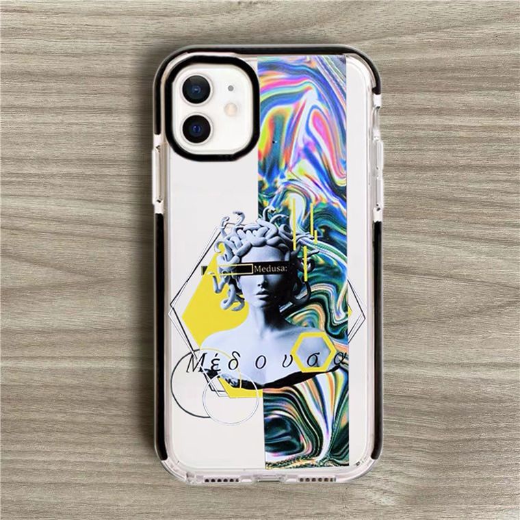 Ốp Điện Thoại Silicone Trong Suốt In Hình Nữ Thần Medusa Cho Apple Iphone Xsmax 7Plus 11 13 812pro xrx