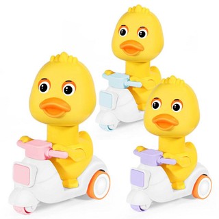 Đồ Chơi Trẻ Em Vịt Đi Xe Máy Chạy Cót, Chạy Đà Cho Bé