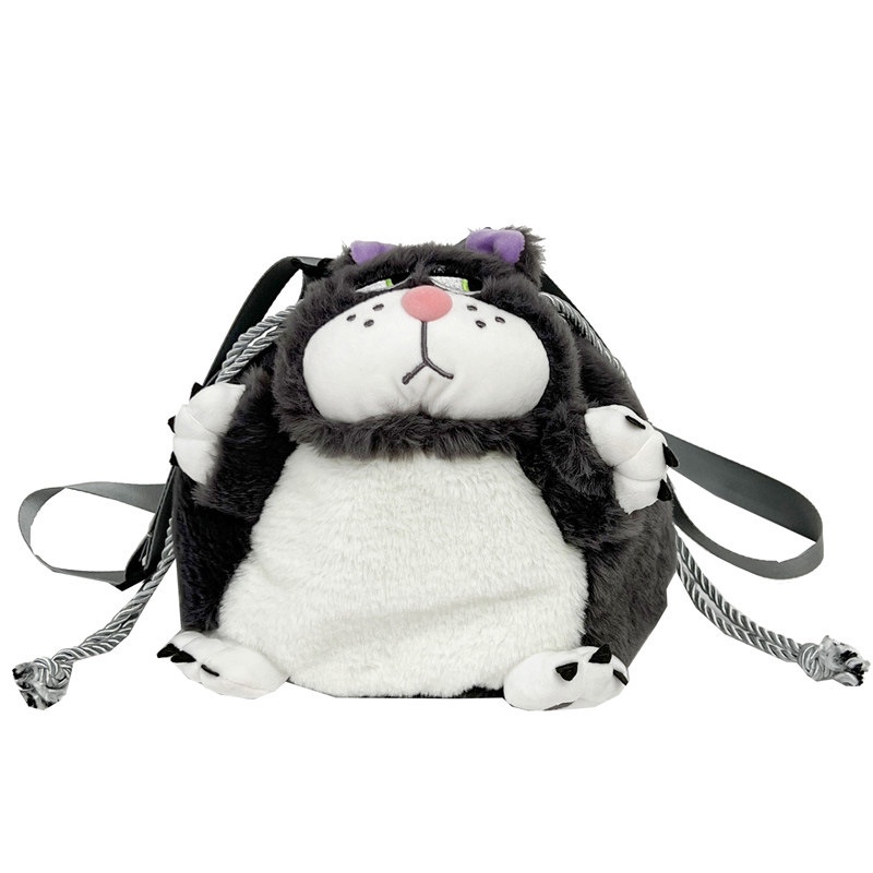 Túi Đeo Chéo Hình Mèo Hoạt Hình Nhồi Bông Dễ Thương Thời Trang 2023 Cho Nữ
