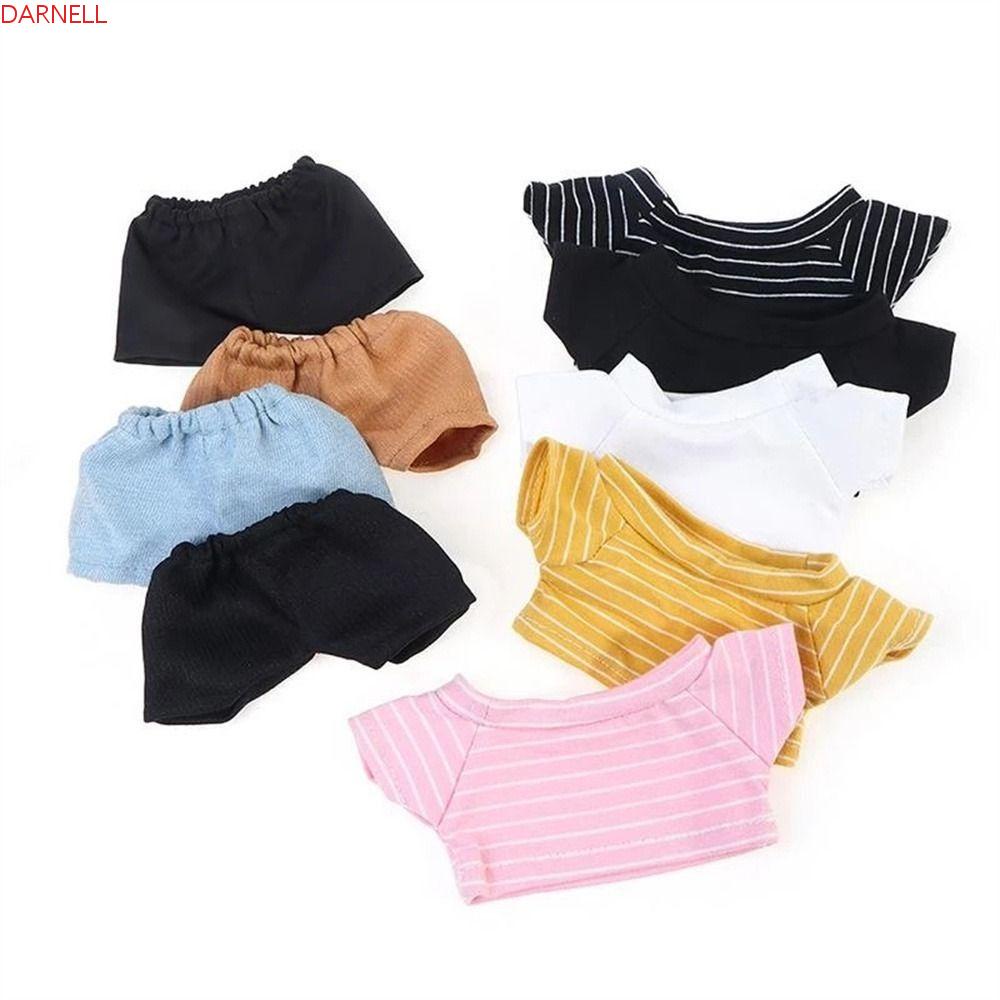 DARNELL Bộ Quần Áo Dành Cho Búp Bê 20Cm Màu Trắng Đen Dễ Thương