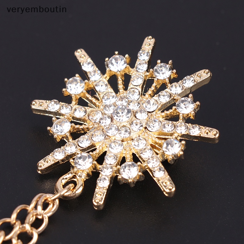 Ghim Cài Áo Hình Ngôi Sao Đính Đá Phối Dây Xích Tua Rua Kiểu Hàn Quốc Cao Cấp Cho Nam Và Nữ